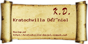 Kratochvilla Dániel névjegykártya
